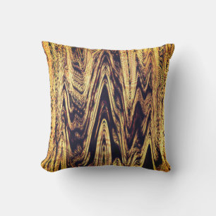 Goldene goldene Wave Patterns Abstrakte Glitterie Kissen