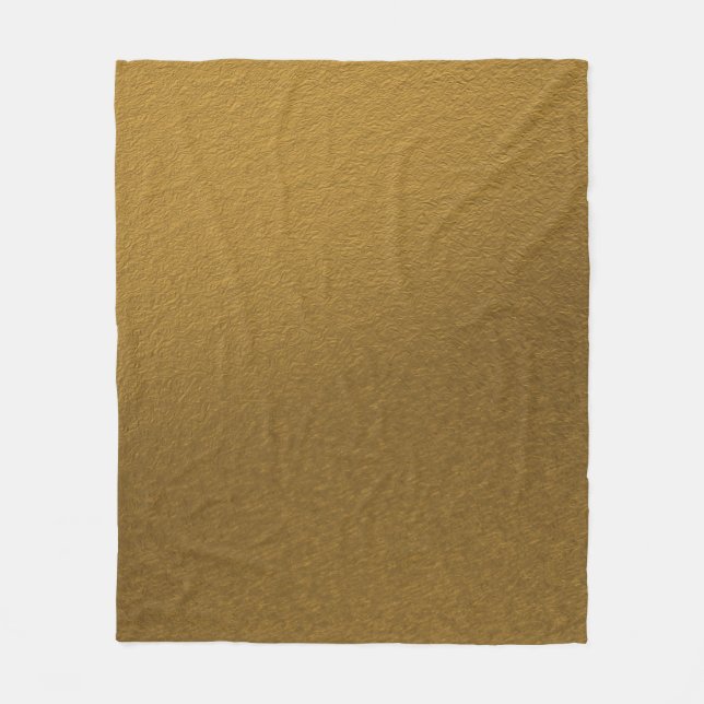 Goldene, goldfarbene, elegante Textur Fleecedecke (Vorderseite)