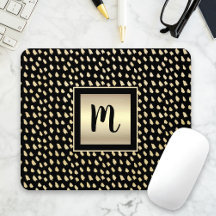 Goldene Goldfolie, moderne, fette Monogramm-Schrif