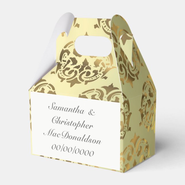 Goldene Goldklee Geschenkschachtel (Rückseite)