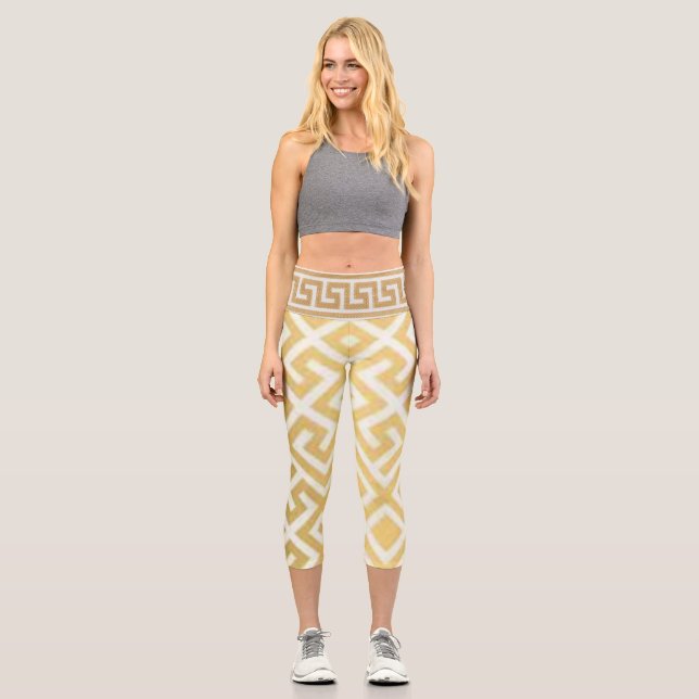 Goldene Göttin Capri Leggings (Vorderseite)