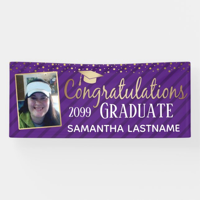 Goldene Gratulation Graduate 2022 Banner (Horizontal)