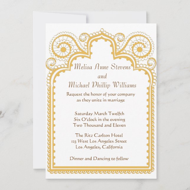 Goldene Grenze Einladung (Vorderseite)