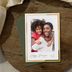 Goldene Grenze   Vertikales Foto Kwanzaa Folien Feiertagskarte