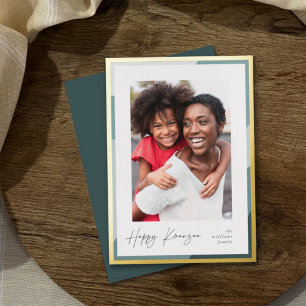 Goldene Grenze   Vertikales Foto Kwanzaa Folien Feiertagskarte