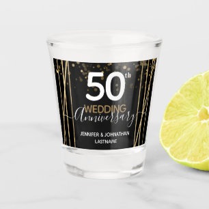 Goldene Grenze zum 50. Jubiläum Schnapsglas