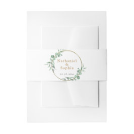 Goldene Grüne Hochzeit der Einladung Bauchband Einladungsbanderole