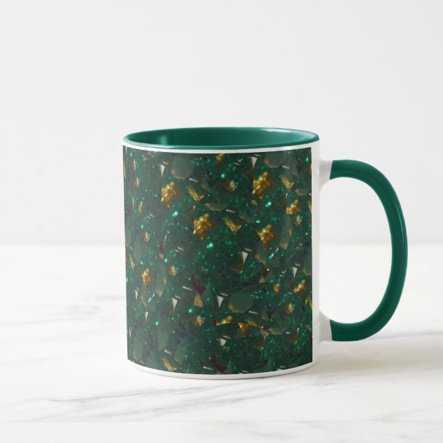 Goldene grüne Tasse (Rechts)