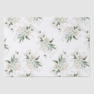 Goldene Grünflächen Branches Elegant White Seidenpapier