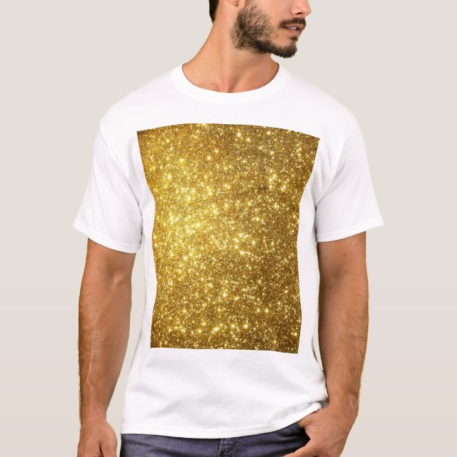 Goldene Grunge, hochauflösende Rasterdarstellung T-Shirt (Vorderseite)