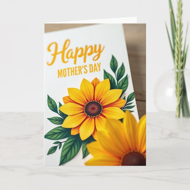 Goldene Grußkarte der Mutter Karte (Vorderseite)