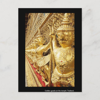 Goldene Guada im Tempel Thailand. Postkarte