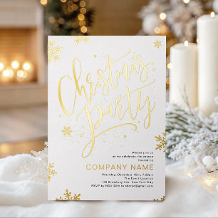 Goldene handgeschriebene Kalligrafie-Weihnachtsfei Folien Feiertagskarte