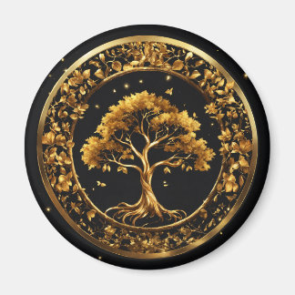 "Goldene Harmonie: Baum des Dreams Magnet" Magnet
