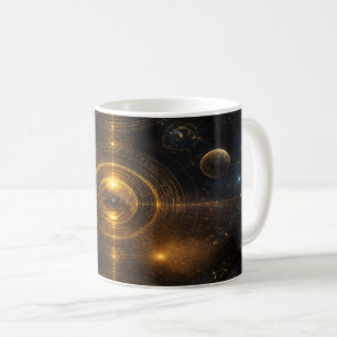 Goldene Heilige Geometrie Raum Kaffeetasse