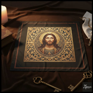 Goldene Heilige Ikone - Jesus Wandteppich