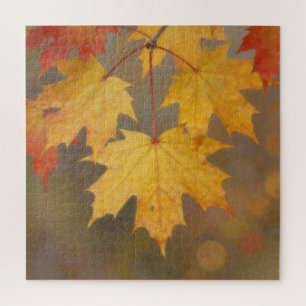 Goldene Herbst-Ahornblätter Puzzle