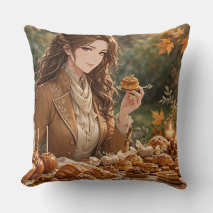 Goldene Herbst-Dessert-Tafel Kissen