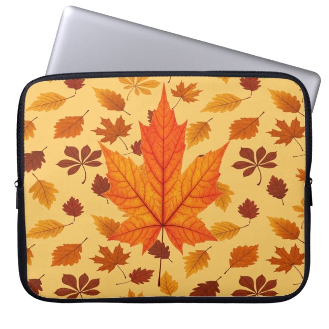 Goldene Herbstblätter Laptopschutzhülle (Vorderseite)