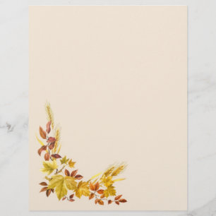 Goldene Herbstblätter Letterhead