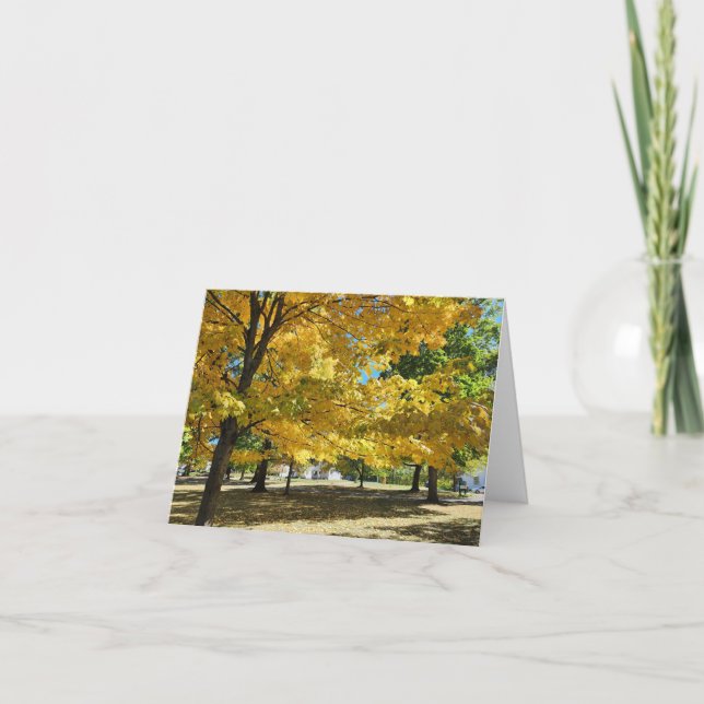 Goldene Herbstlaub im Park Karte (Vorderseite)