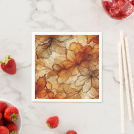 Goldene Herbstleaves Alkoholtupfer Dekoupage Papie Serviette