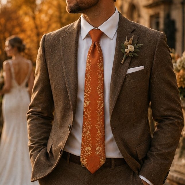 Goldene Herbstreben-Eleganz Krawatte (Von Creator hochgeladen)