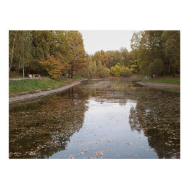 Goldene Herbstsee-Edition Poster