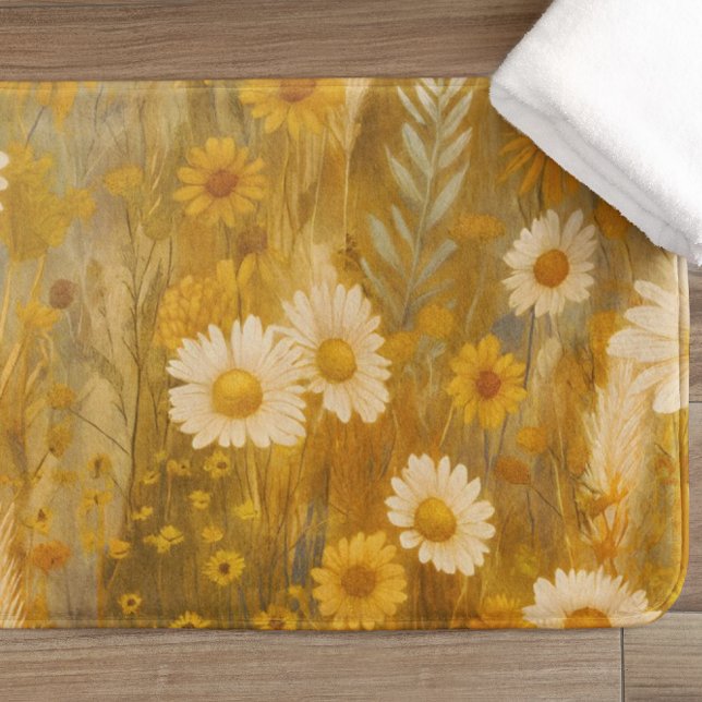 Goldene Herbstwoche Wildblume - Rustikaler Fall Badematte (Von Creator hochgeladen)
