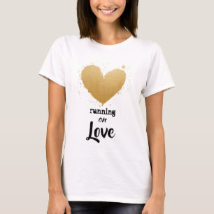 *~* Goldene Herzblutrunner Fitness T-Shirt