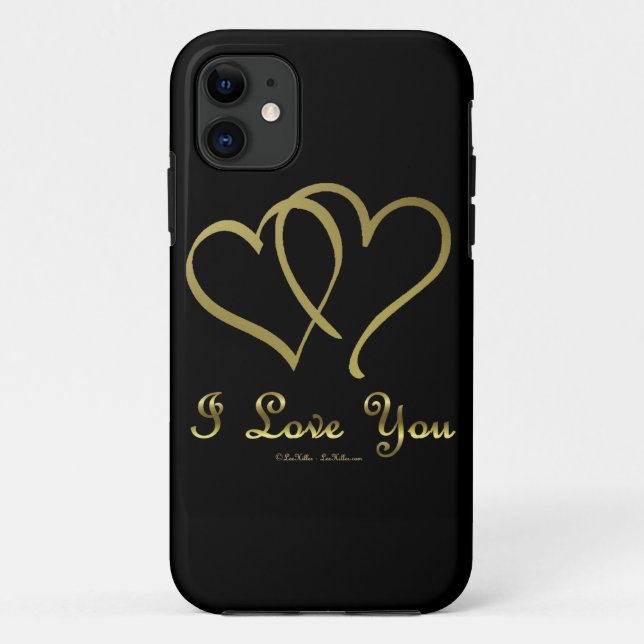 Goldene Herzen bei der Liebe Case-Mate iPhone Hülle (Rückseite)
