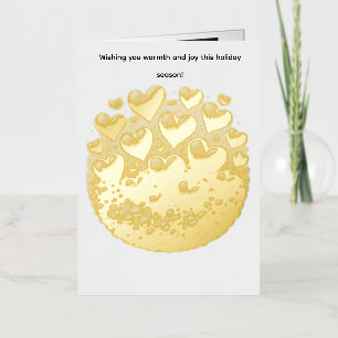 Goldene Herzen Platzen Grußkarte
