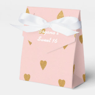 Goldene Herzen Rosa Geburtstags-Geschenkverpackung Geschenkschachtel