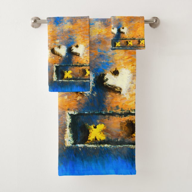 Goldene Herzen und viele Küsse Badhandtuch Set (Insitu)