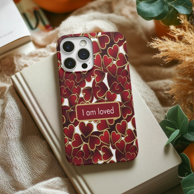 Goldene Herznachweis iPhone Hülle (Von Creator hochgeladen)