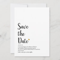 Goldene Herzschrift Save the Date Definition