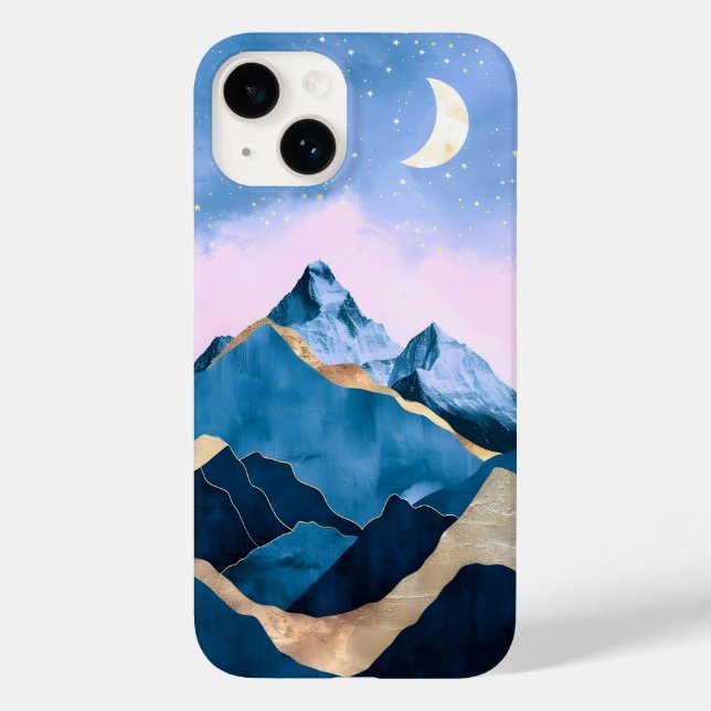 Goldene Himmelsgipfel Wasserfarbe Case-Mate iPhone Hülle (Rückseite)