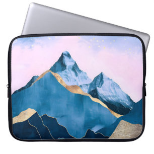 Goldene Himmelsgipfel Wasserfarbe Laptopschutzhülle