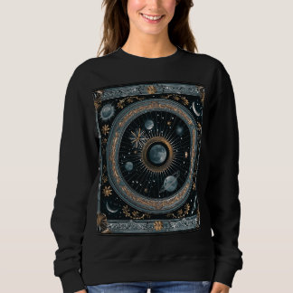 Goldene Himmelsmondumlaufbahn mit detaillierten As Sweatshirt