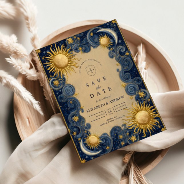 Goldene Himmlische Barock-Hochzeit Save The Date (Von Creator hochgeladen)
