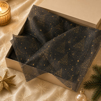 Goldene himmlische Weihnachtsbaum-Tissue-Papier Seidenpapier