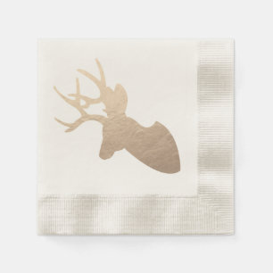 Goldene Hirsche Silhouette Serviette
