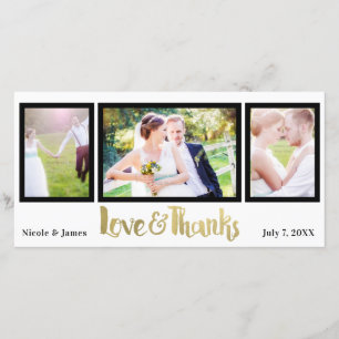Goldene Hochzeit 3 Foto Liebe & Dank Dankeschön Dankeskarte