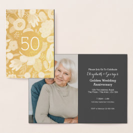 Goldene Hochzeit 50 Jahre Folienkarte