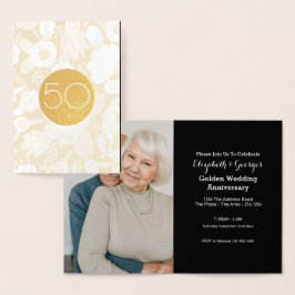 Goldene Hochzeit 50 Jahre Folienkarte