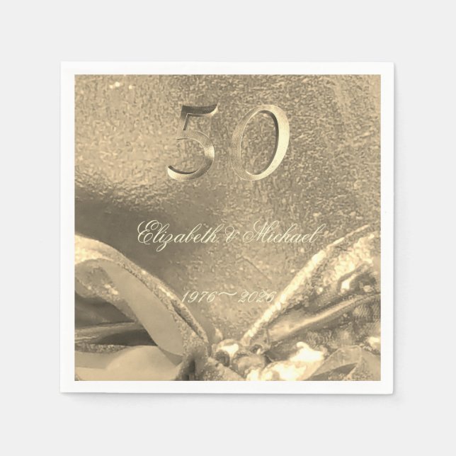 Goldene Hochzeit 50 Jahre Jubiläum 50 Jahre Jubilä Serviette (Vorderseite)