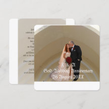 Goldene Hochzeit 50. Jubiläum Paar Foto Quadrat