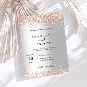 Goldene Hochzeit der Silberne Rose Einladung