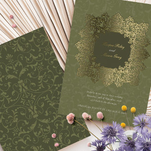 Goldene Hochzeit des Barock Folieneinladung