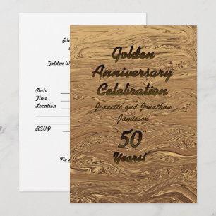 Goldene Hochzeit Einladung individuell 50.